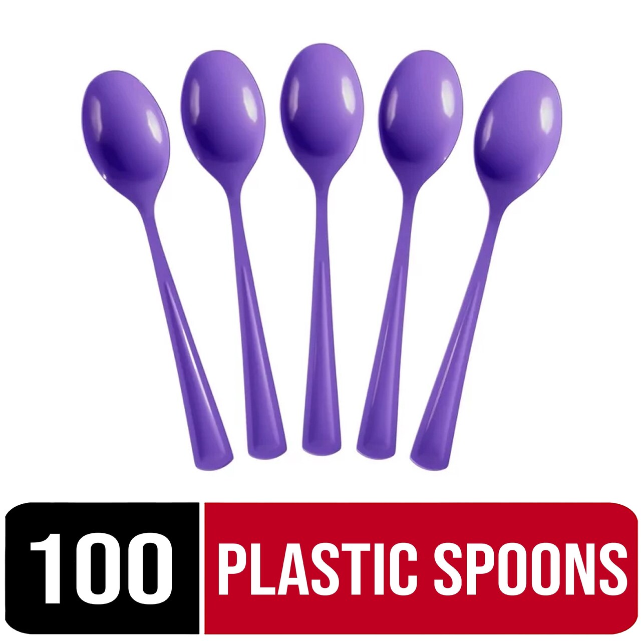 Party Solids 100 Pcs Disposable Utensils – Heavy Duty Plastic Cutlery Set – Premium Plastic Forks, Spoons or Knives for Parties, Events, Catering & Tableware Supplies by Exquisite